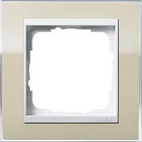 Рамка универсальная Gira Event Clear 1-м. песочный/белый глянец